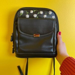 🪩SOLD🪩 Black Daisy Purse - Crossbody Purse - Summer Purse - Upcycled Purse